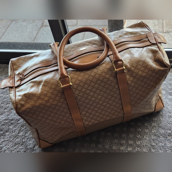 CELINE Macadam Boston Monogram Tan/Cream Duffle Bag UNISEX - Picture 3 of 16